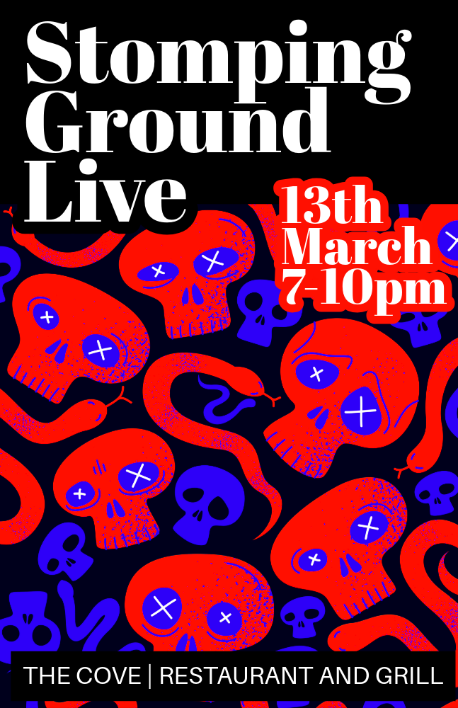 Poster for Stomping Ground Live at The Cove Restaurant and Lounge