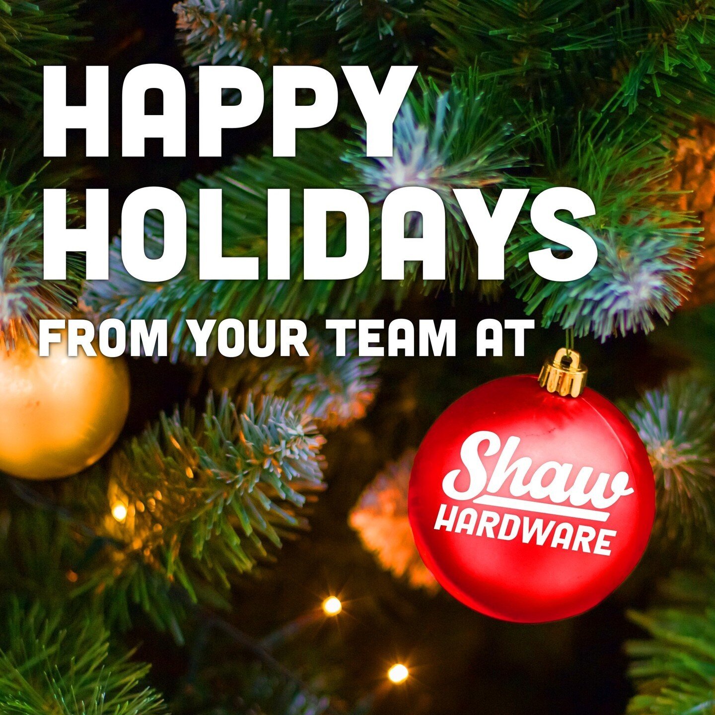 We hope you have a fun and festive holiday with your family and friends!
