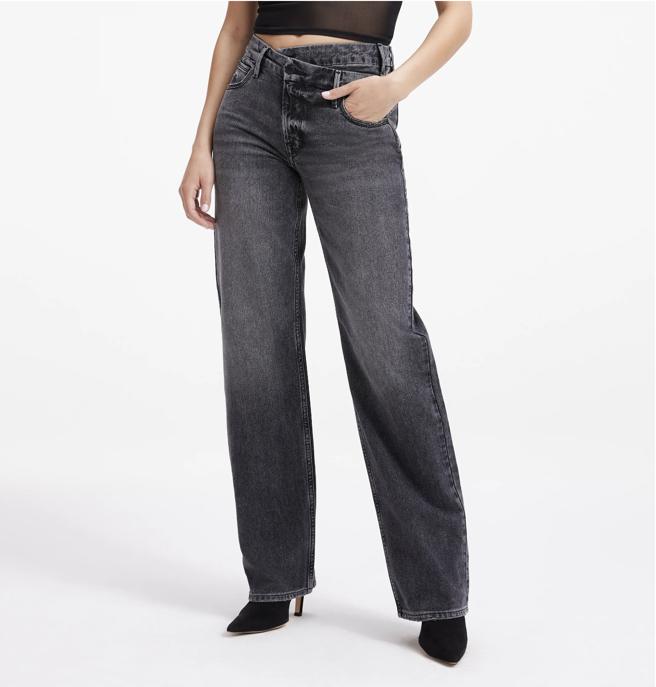 black denim jeans