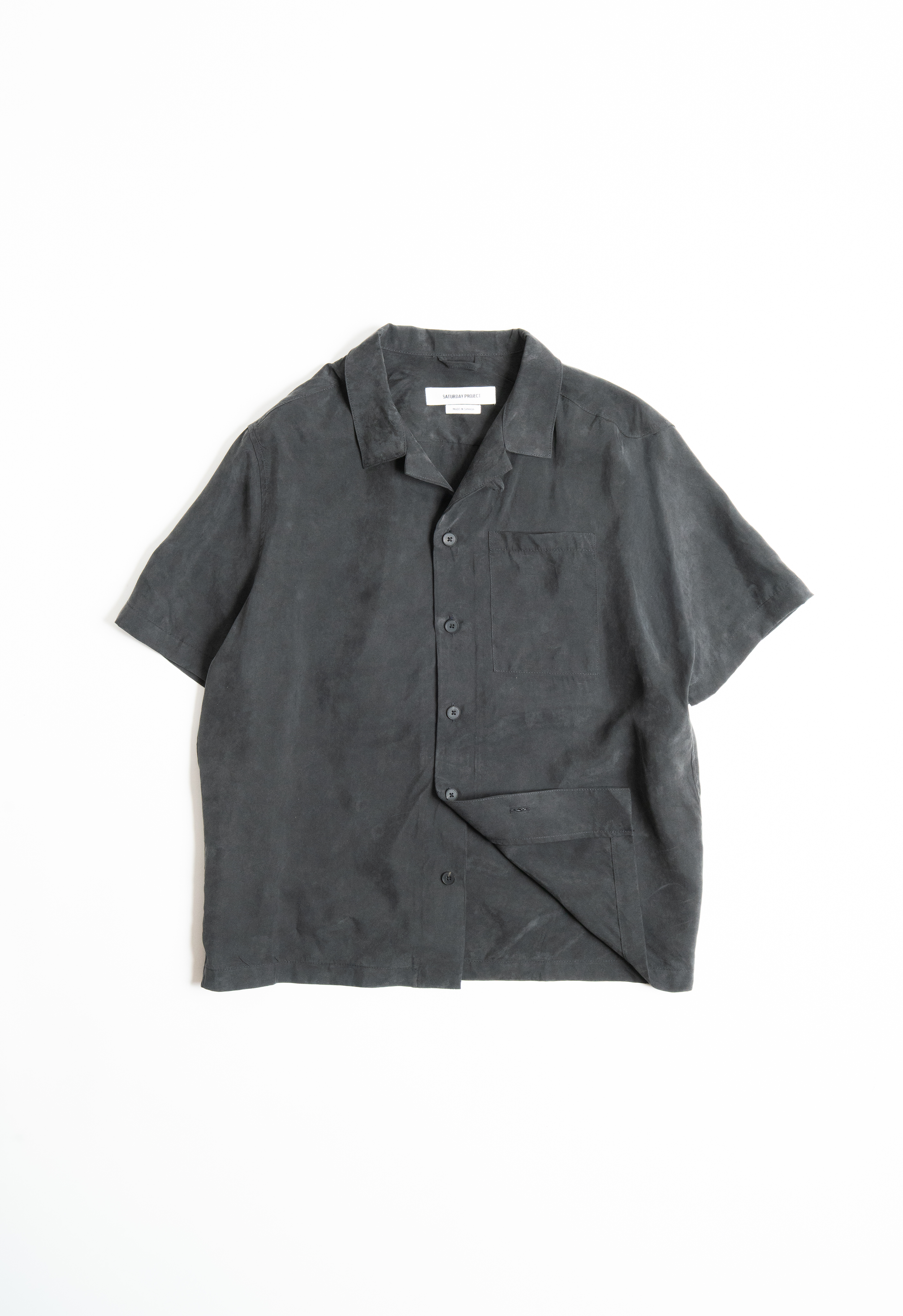 CUPRO CAMP SHIRT - WASHED BLACK