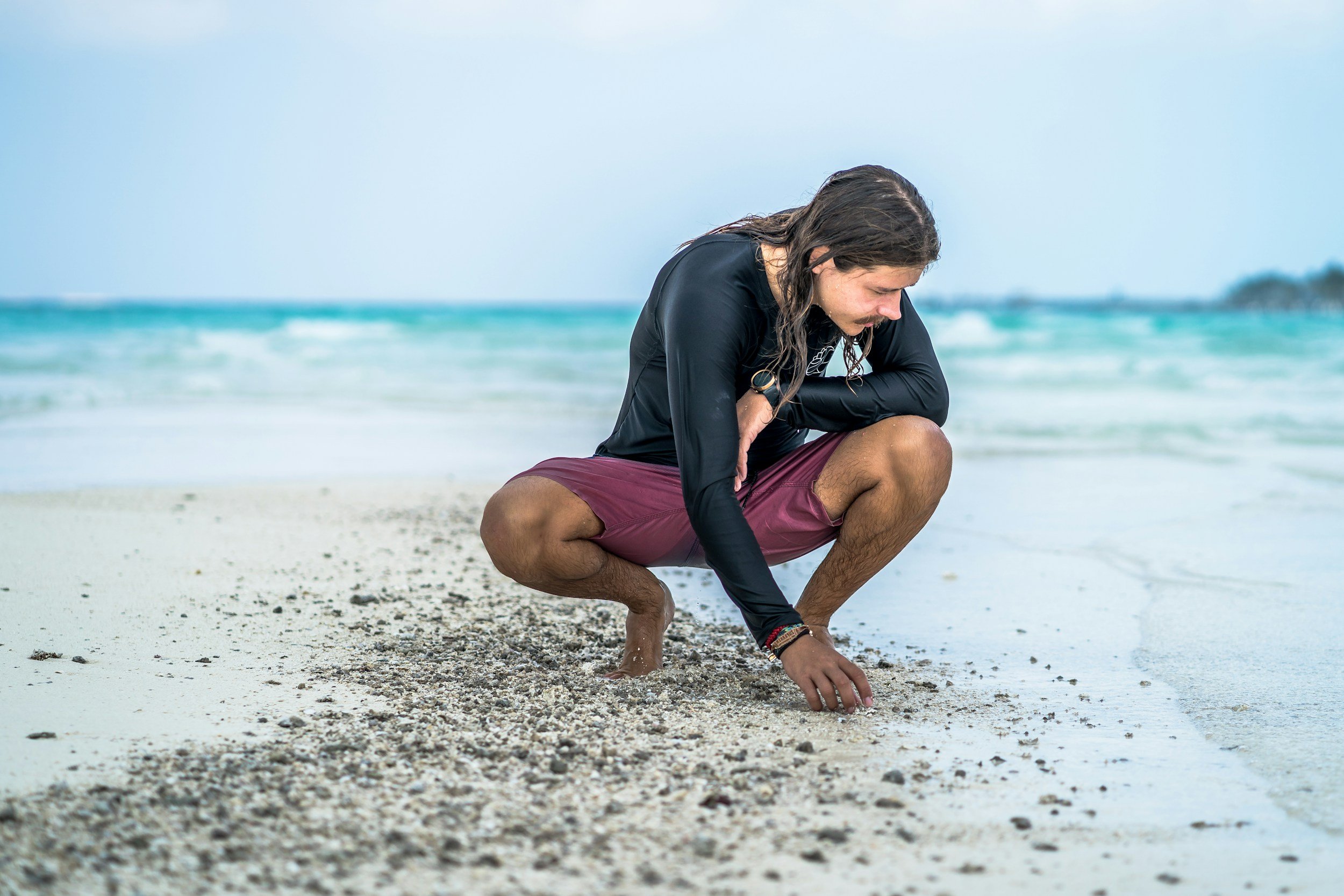 Squatting for spinal health.