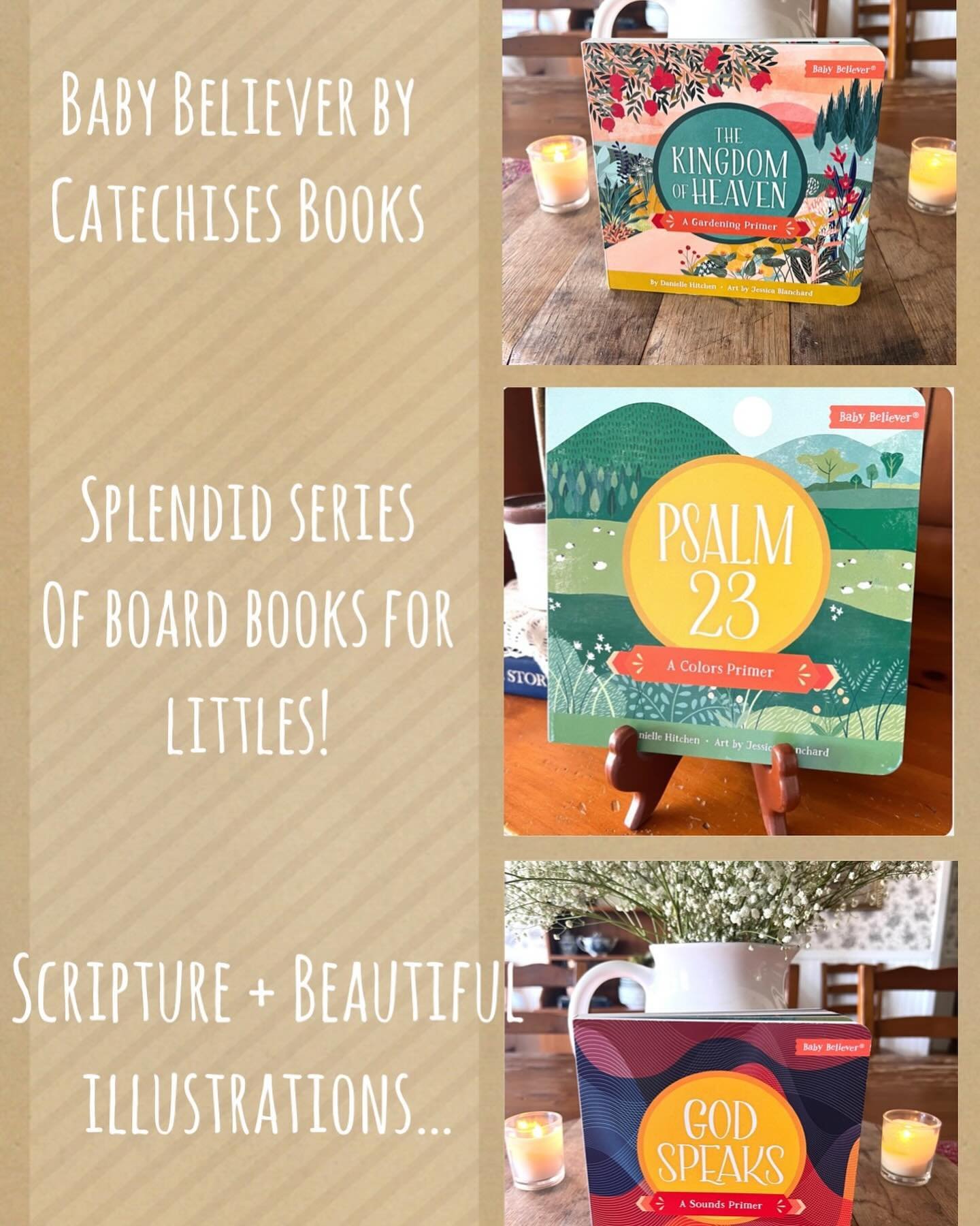 In the bookshop&hellip;

I was first introduced to @catechesisbooks a few years ago when I was looking for a baby shower gift for a friend. I was so smitten with them that I bought some for myself so I could squirrel them away for future grandbabies.