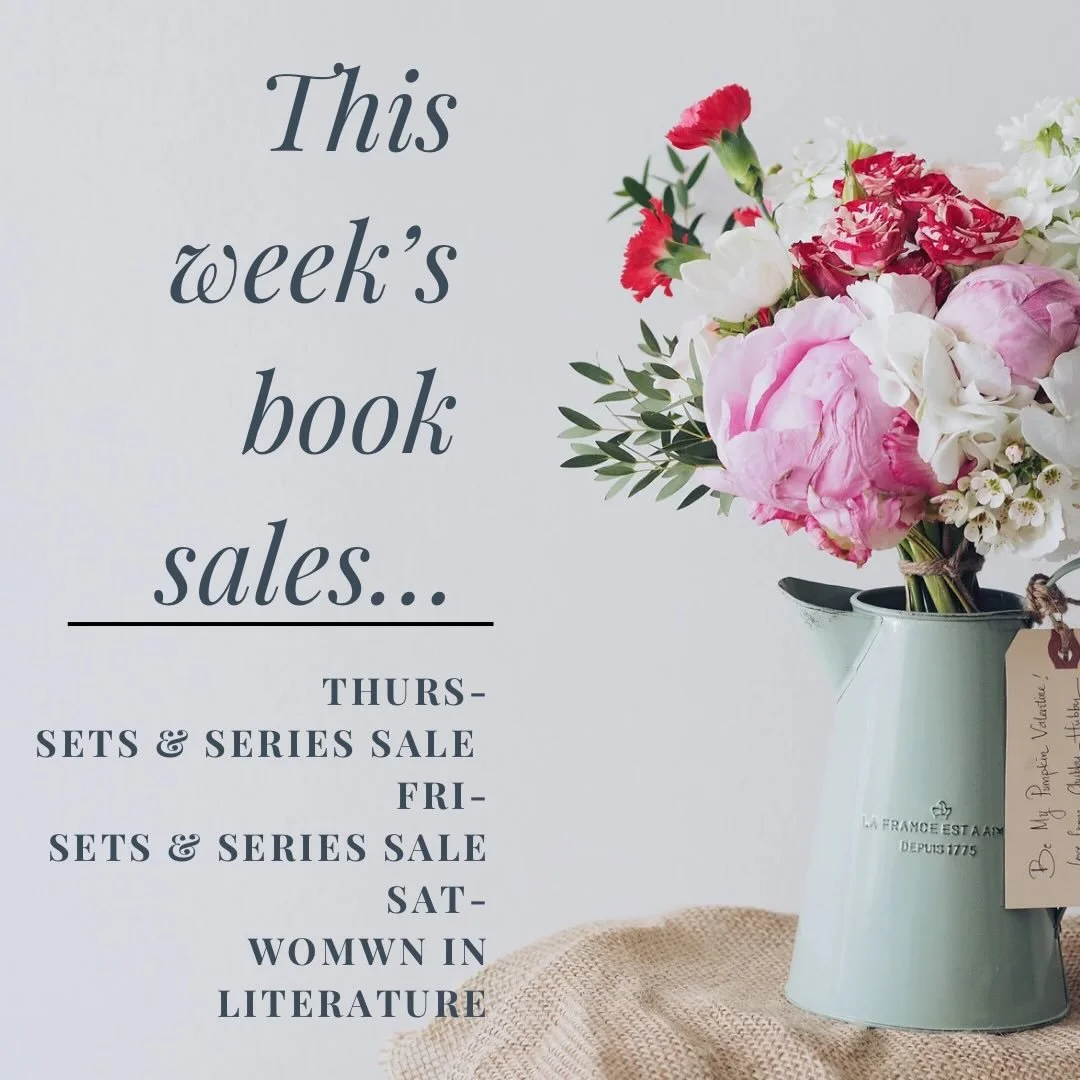 Happy Monday!

This week has some great group sales coming, the Sets and Series Sale as well as Women in Literature!