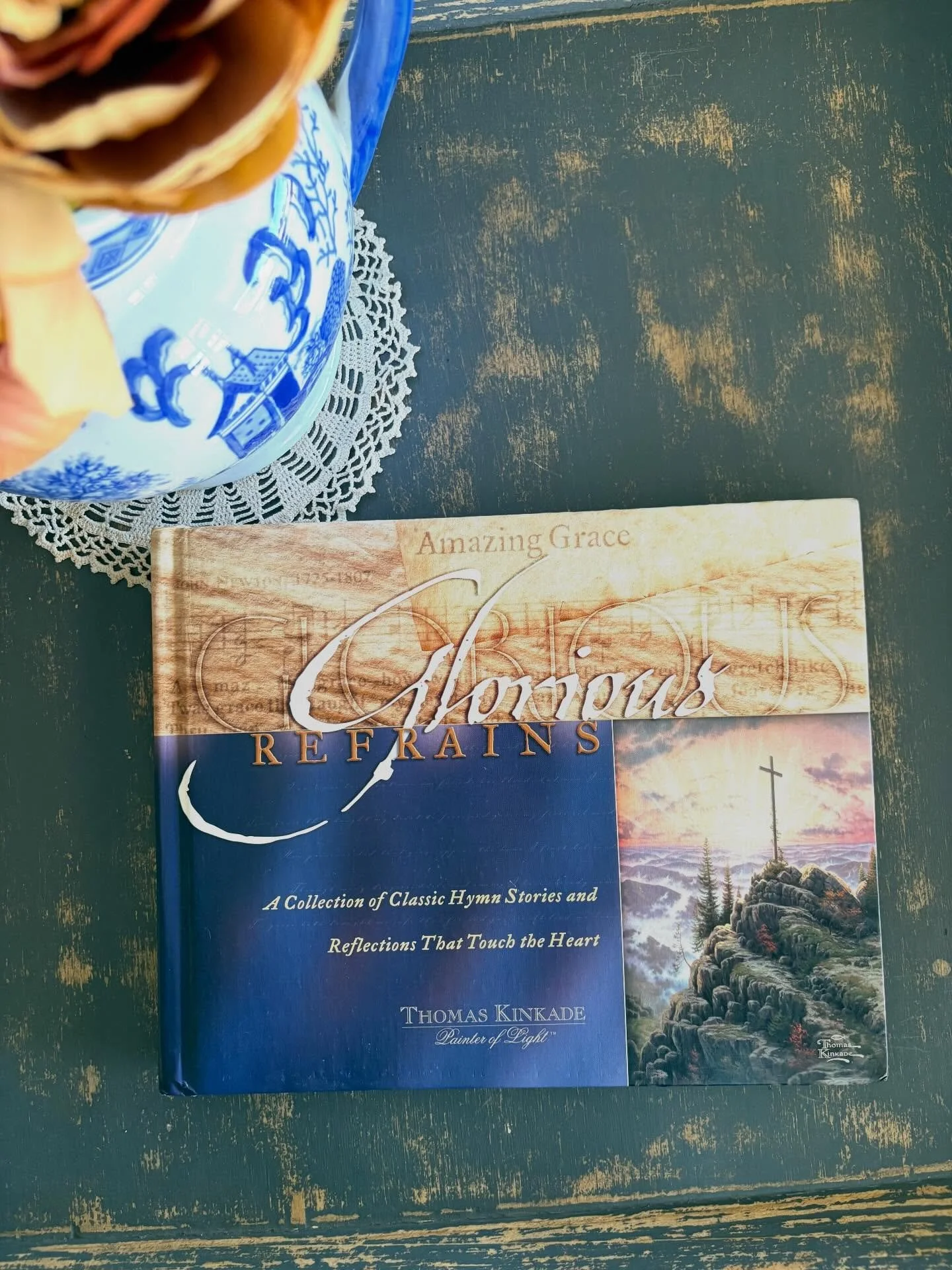 &ldquo;Glorious Refrains: A Collection of Classic Hymn Stories and Reflections that Touch the Heart&rdquo;, Thomas Kinkade, 2002

&ldquo;A beautiful inspirational scripture product that features the incredible art of Thomas Kinkade, classic hymns and