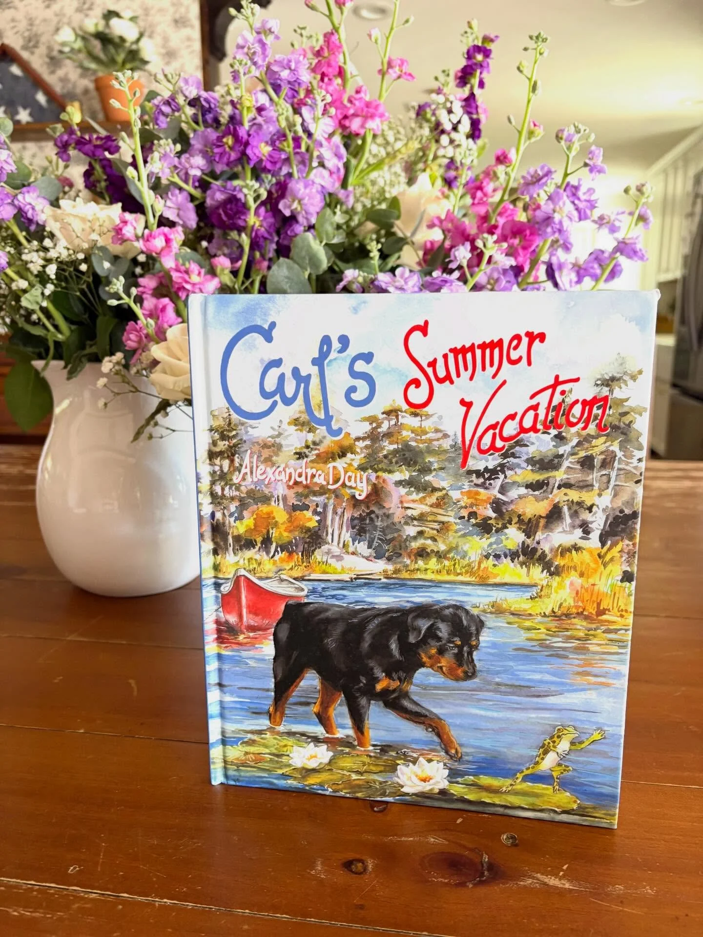 &ldquo;Carl&rsquo;s Summer Vacation&rdquo; by Alexandra Day, 2008

&ldquo;Carl and Madeleine are supposed to be napping while Mom and Dad get the summer cabin ready for company, but this lovable canine and his charge have better things to do. They es