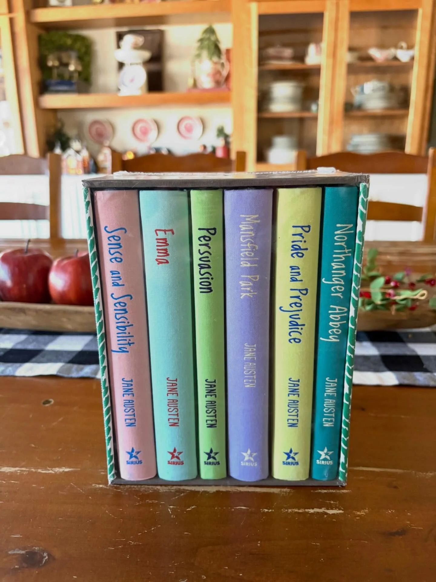 BRAND NEW!

&ldquo;The Jane Austen Collection&rdquo;

Gorgeous collection for someone looking to add these literary masterpieces to their libraries! All of her major works are here, beautifully bound.

Softcovers in sleeve. Shrink-wrapped.
&bull;
&bu