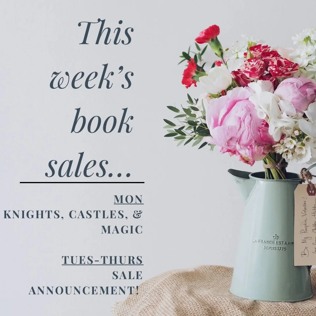 We&rsquo;re finishing April off strong!

Monday will be full of knights, castles, kings, and magic. And be sure to visit the shop Tuesday through Thursday for a sale here at the Cozy Cottage!