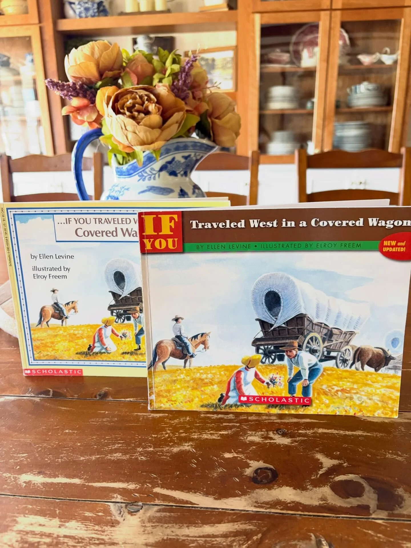 &ldquo;&hellip;If You Traveled West in a Covered Wagon&rdquo; by Ellen Levine, 1992 &amp; 2006

&ldquo;If you traveled west in a covered wagon would you ride in the wagon for the whole trip? How would you cross rivers when there were no bridges? With