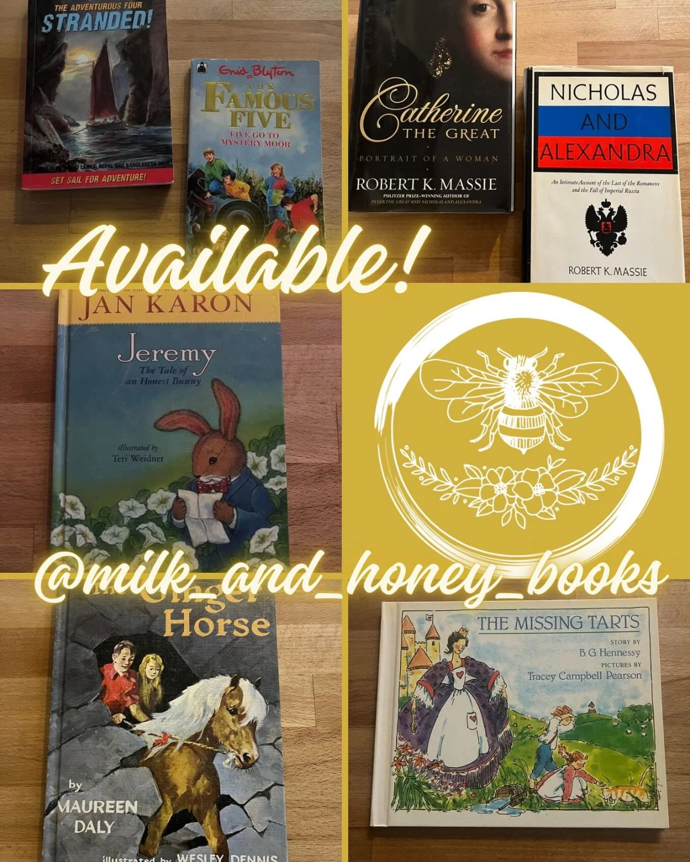 **Shop Share!**

@milk_and_honey_books has so many wonderful books waiting for new homes!