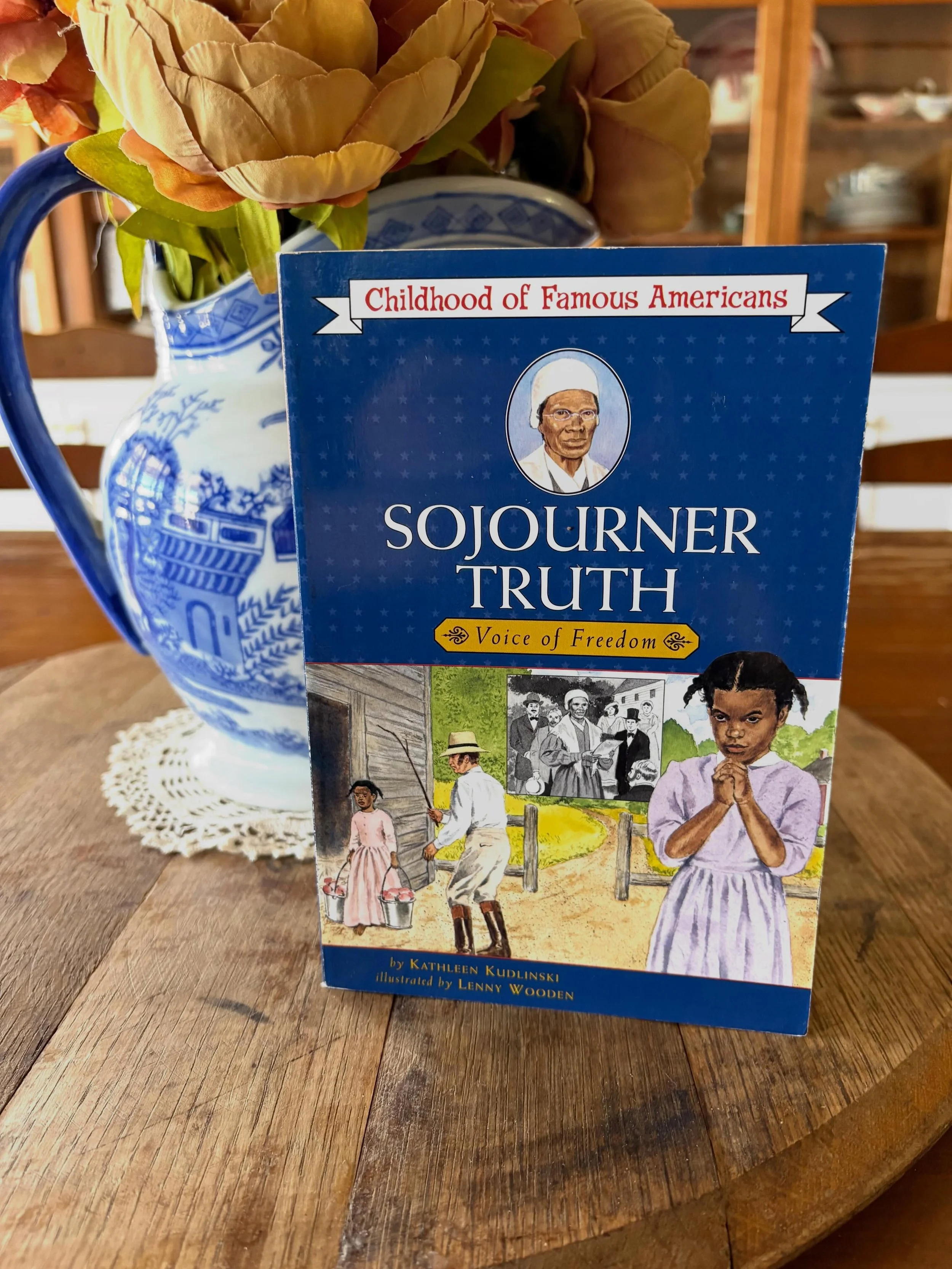 Childhood of Famous Americans &ldquo;Sojourner Truth: Voice of Freedom&rdquo; by Kathleen Kudlinski, 2003

Paperback, glue beginning to get brittle, no other issues
&bull;
&bull;
$5 + shipping 
&bull;
&bull;
Please comment me, mine, 🙋🏻&zwj;♀️, or s