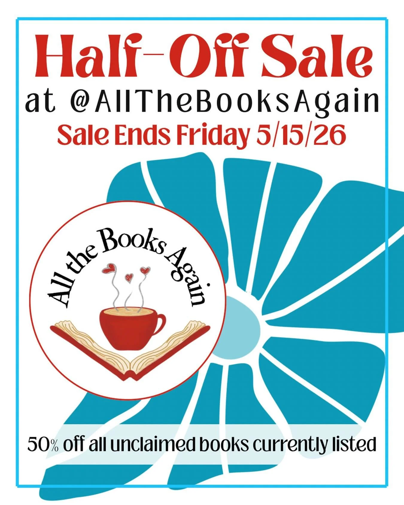 **Shop Share!**

Such fun happenings are going on over at @allthebooksagain !
