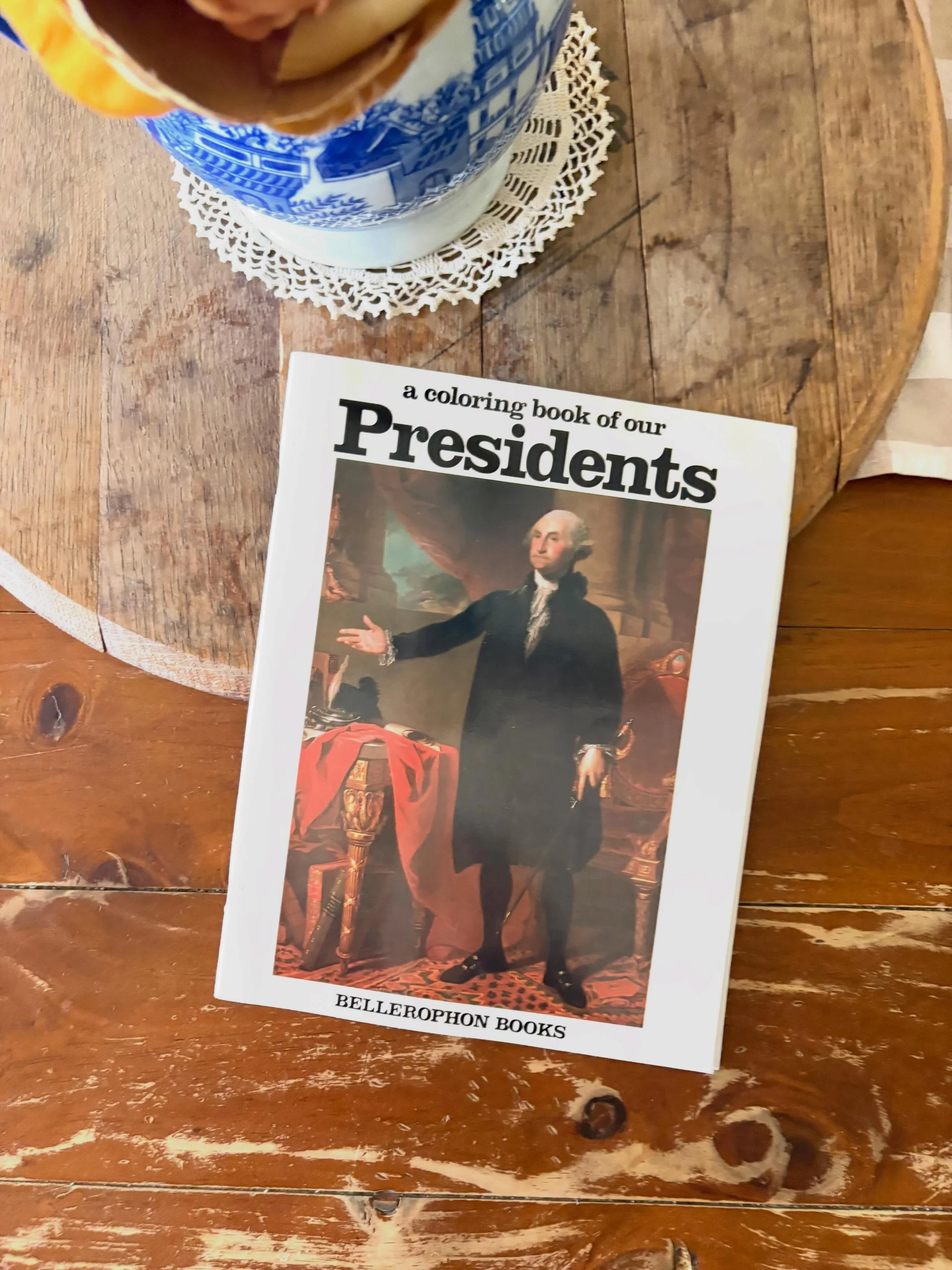 &ldquo;A Coloring Book of Presidents&rdquo;, 2002

Wonderful coloring book for President studies! Obama&rsquo;s page is tucked into the back. Not used at all 
&bull;
&bull;
$4 + shipping 
&bull;
&bull;
Please comment me, mine, 🙋🏻&zwj;♀️, or sold to
