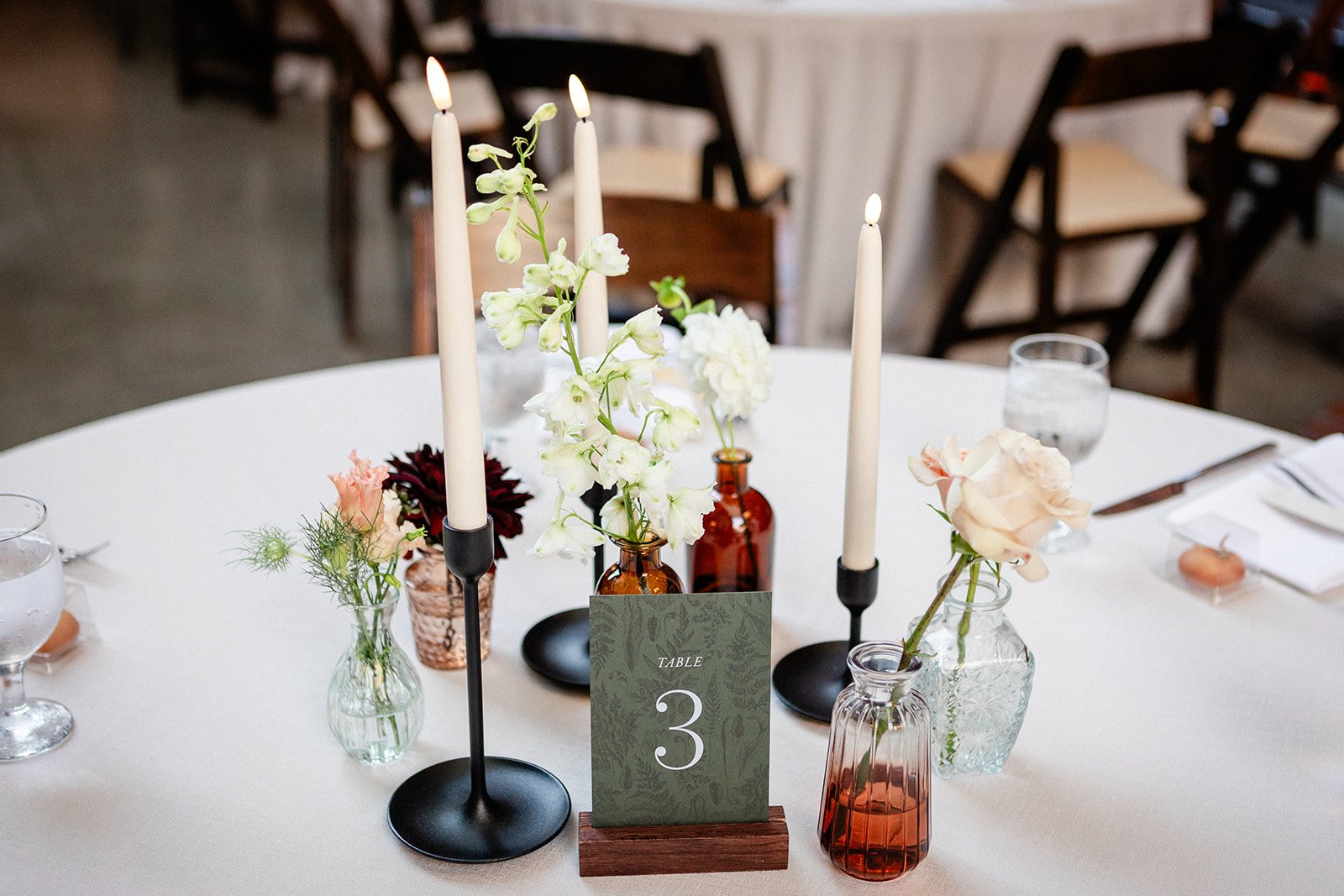 Black Taper Candle Holders