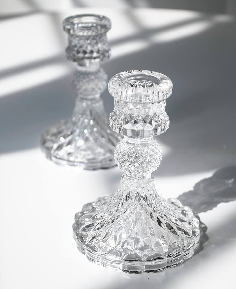 Glass Taper Candle Holders