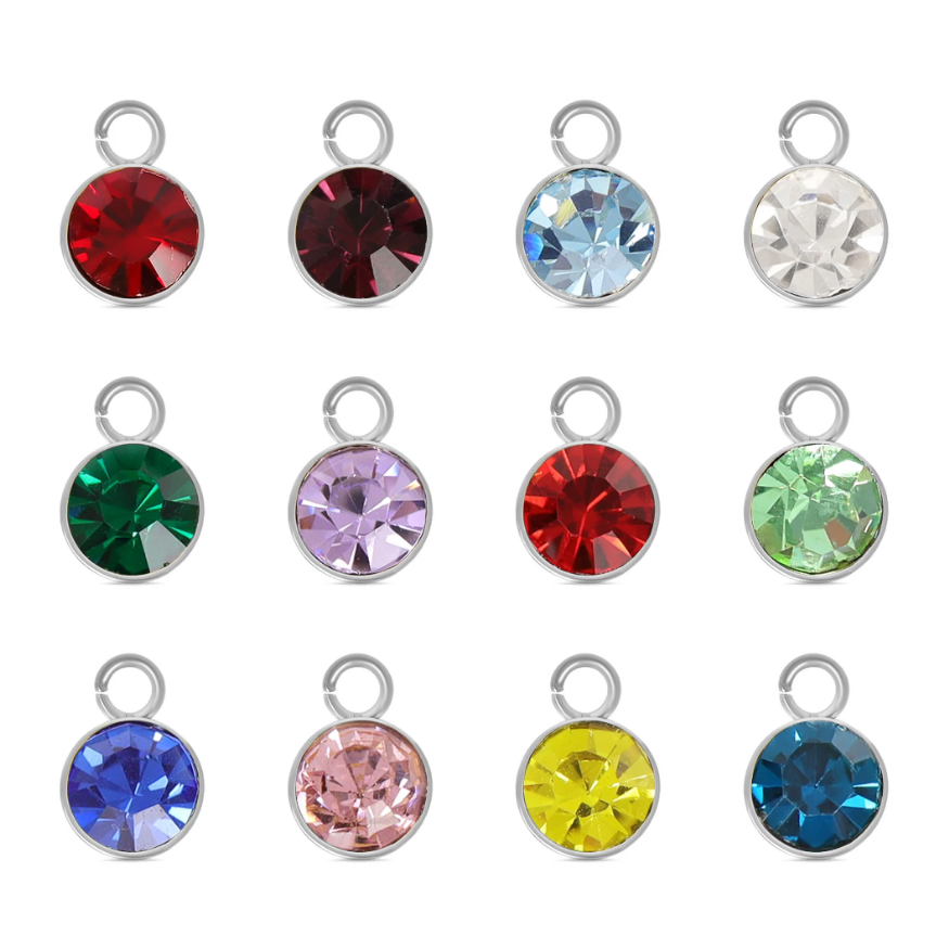 Silver Gems: Dark Red, Burgundy, Light Blue, White, Emerald, Purple, Light Red, Light Green, Blue, Pink, Yellow, Teal