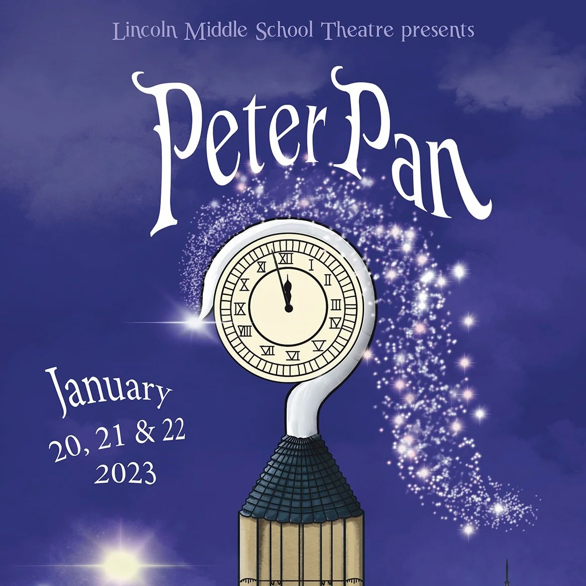 Lincoln Middle School Theatre Presents Peter Pan on January 20, 21, and 22
