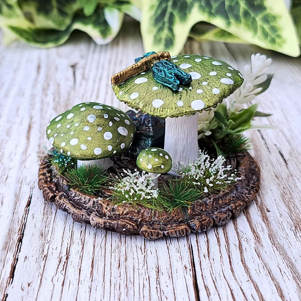 Triple metallic green mushroom ornament (6).jpg