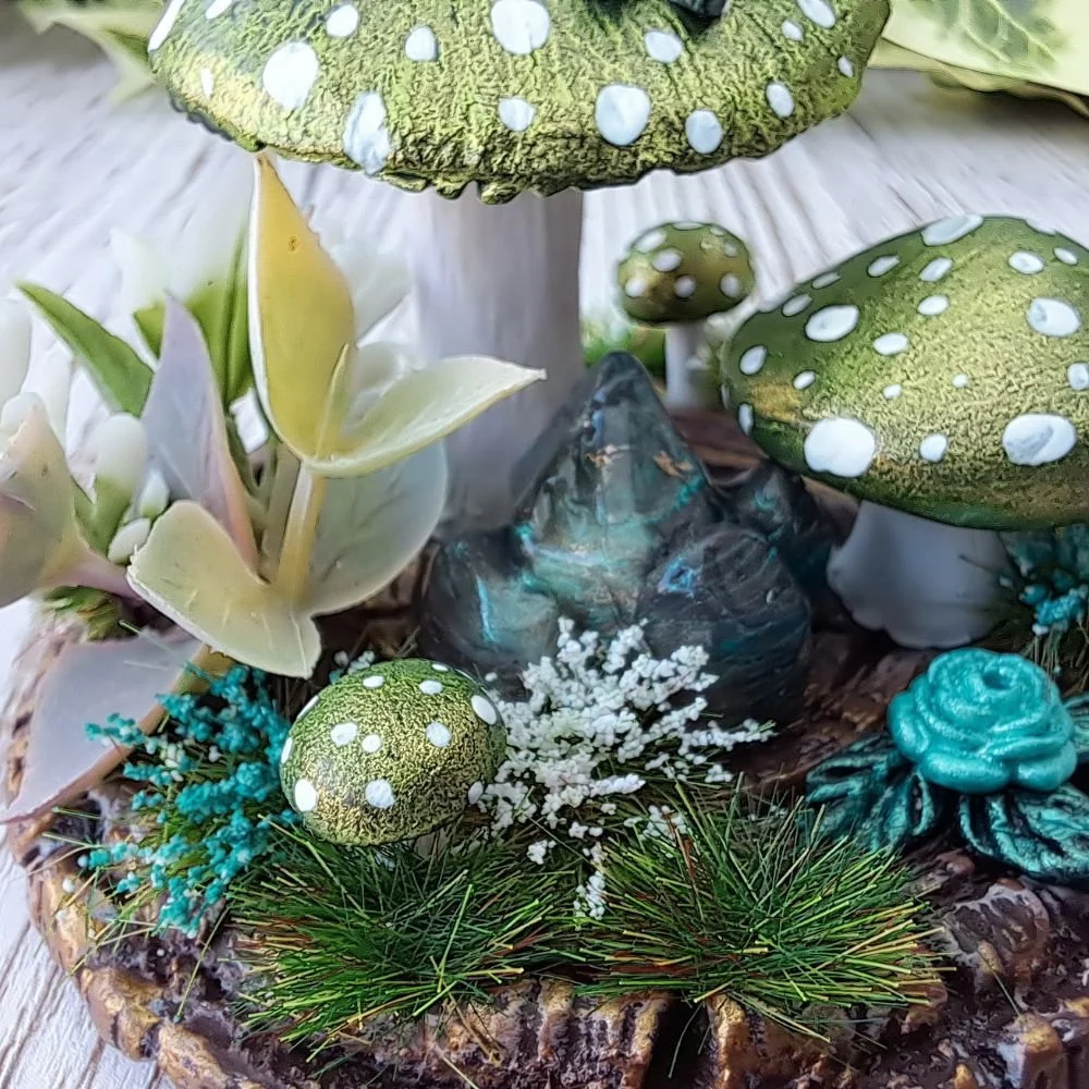 Triple metallic green mushroom ornament (7).jpg