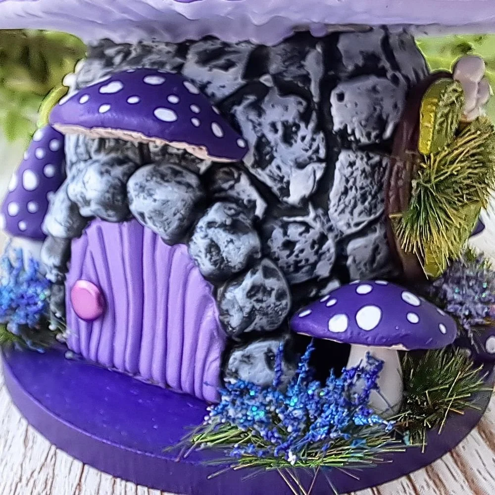 Handmade Hanging Purple Mushroom Fairy House (5).jpg