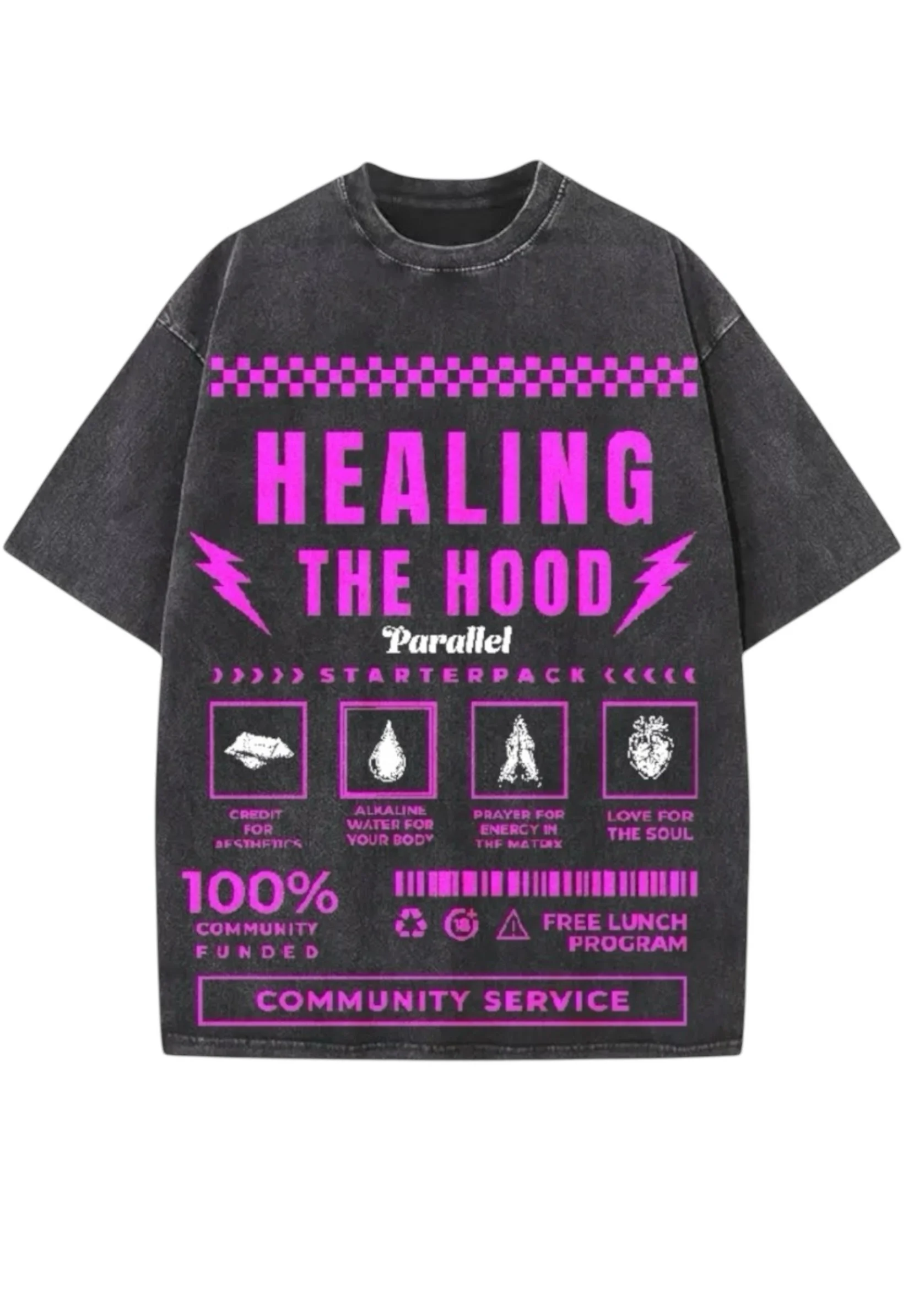 HEAL THE HOOD ACID WASHED
