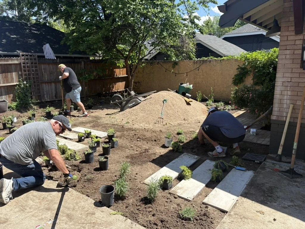 DIY pollinator garden installation