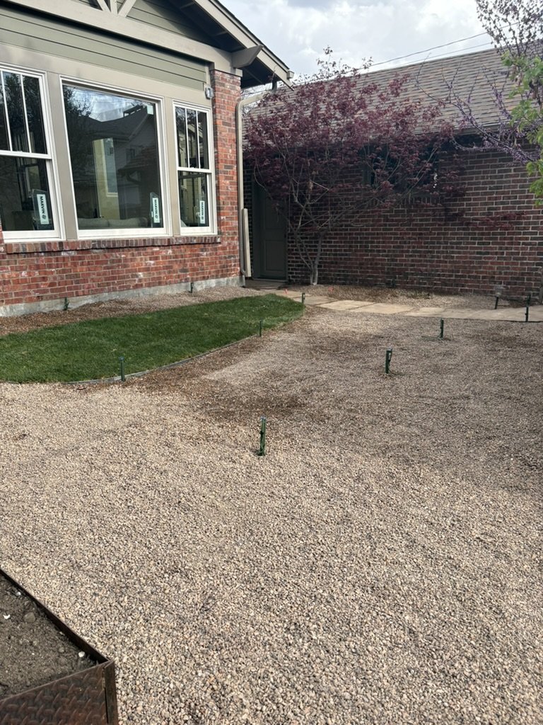 Xeric garden installation