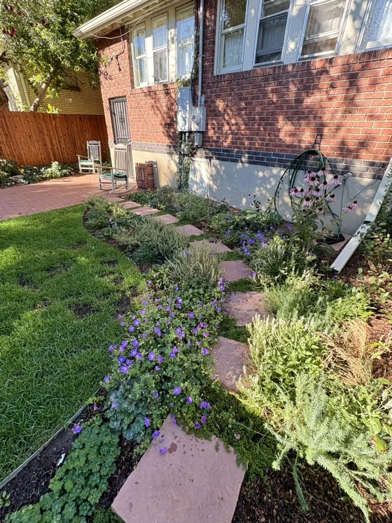 Flagstone pollinator pathway