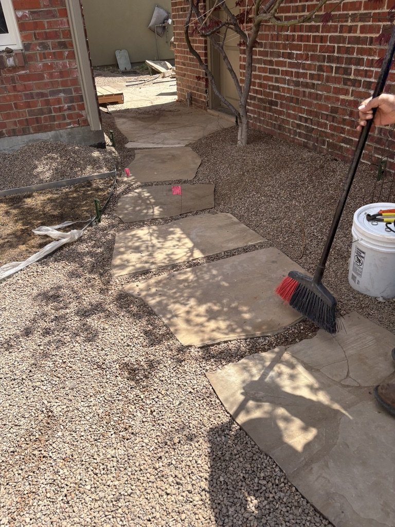 Xeric garden installation