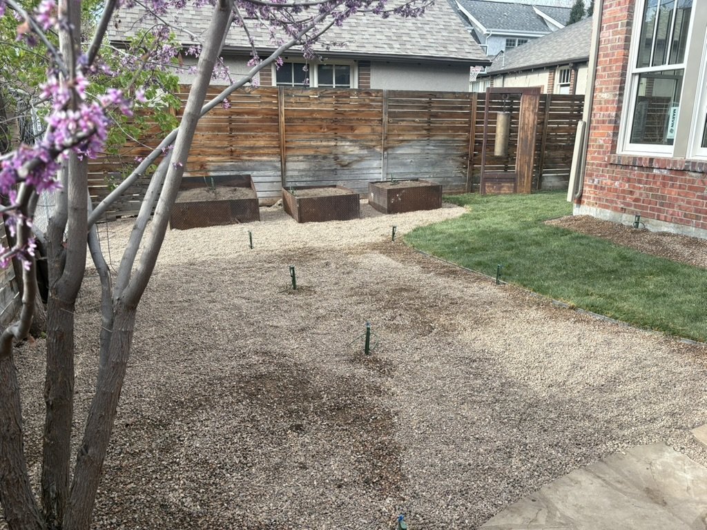 Xeric garden installation