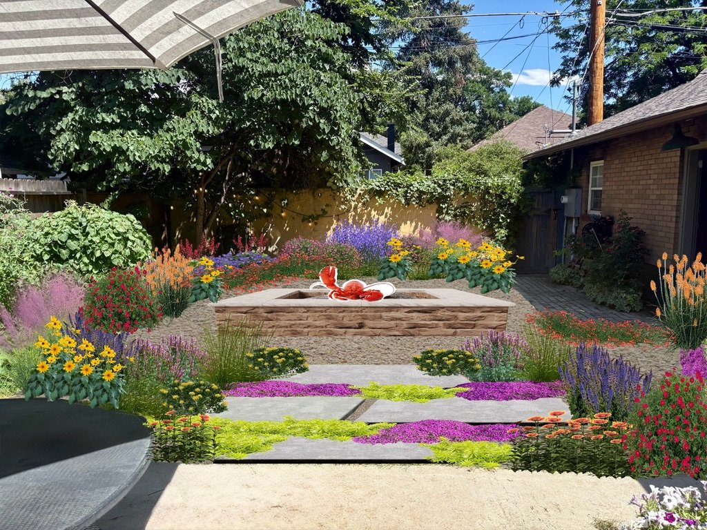 Water wise native pollinator garden design