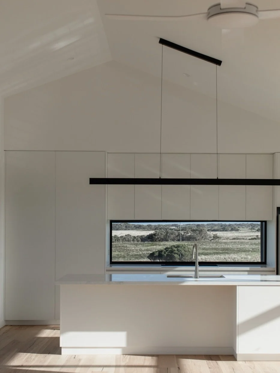 Versatile, functional, and effortlessly stylish. This kitchen is designed to entertain, gather, and relax, all while framing expansive views of farmland and the Bunurong coastline, making every moment here feel special.

Project: Wreck Beach Farmhous