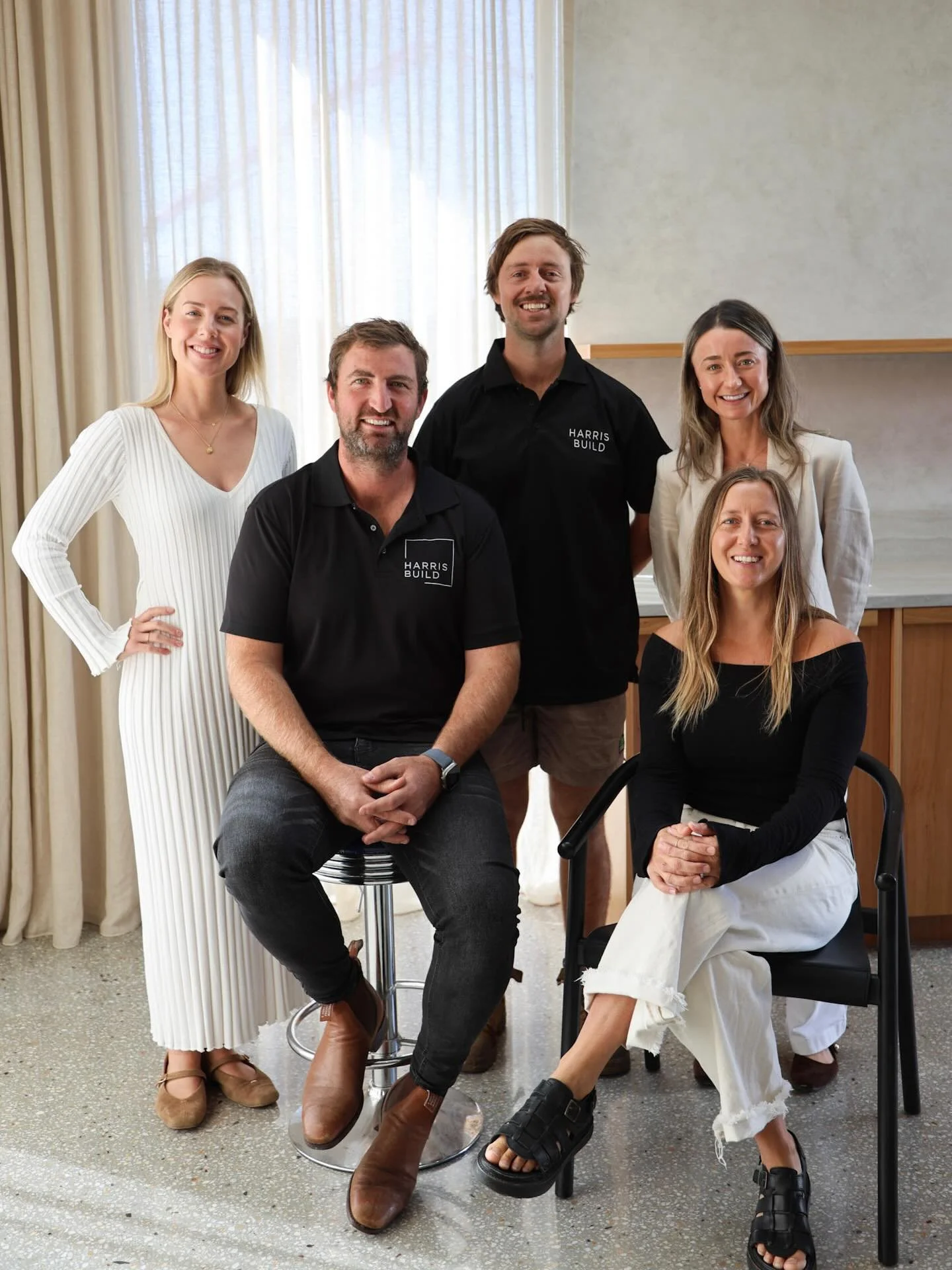 The team behind Harris Build.

From the office to the site, it&rsquo;s our people who make it all happen.
The planning, the problem solving, the attention to detail&mdash;every part of the process is shaped by a team that genuinely cares about what w