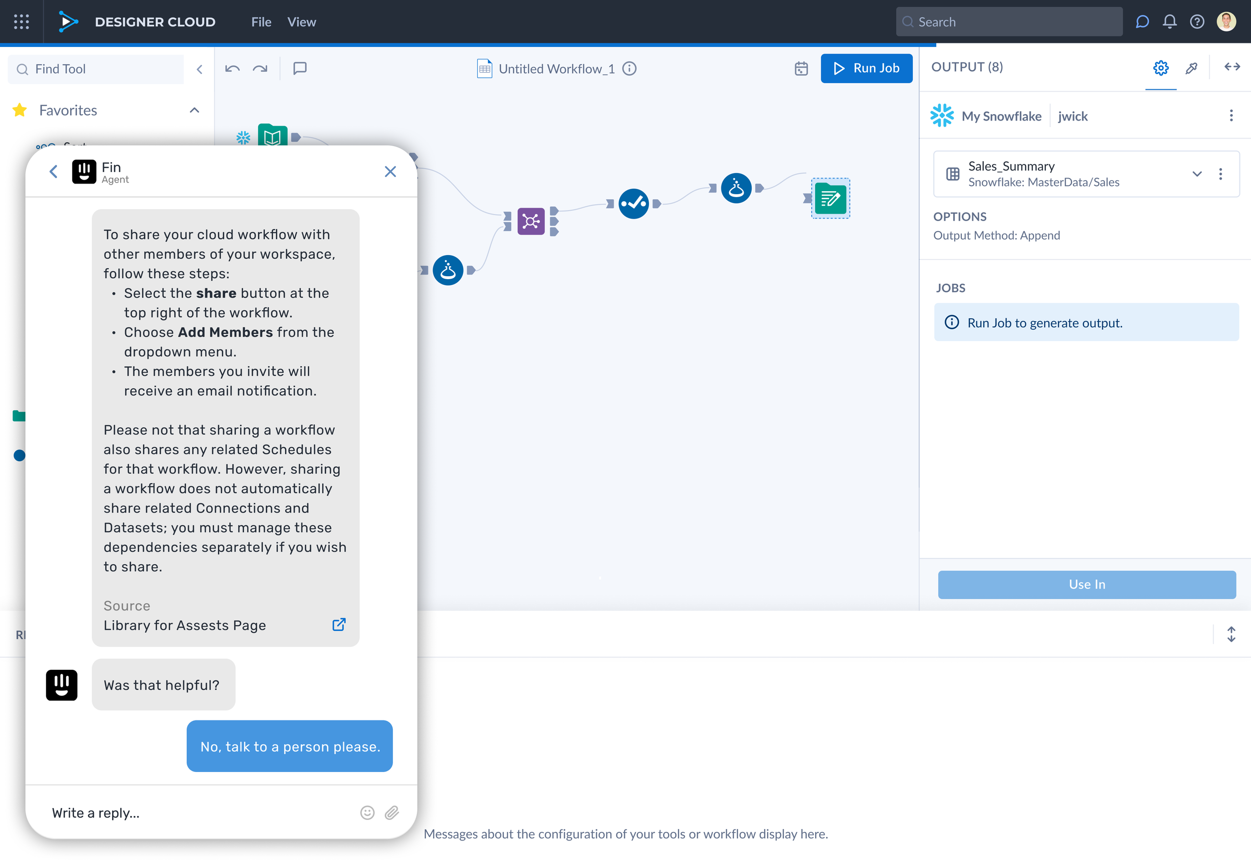 User needs additional help from live advocate