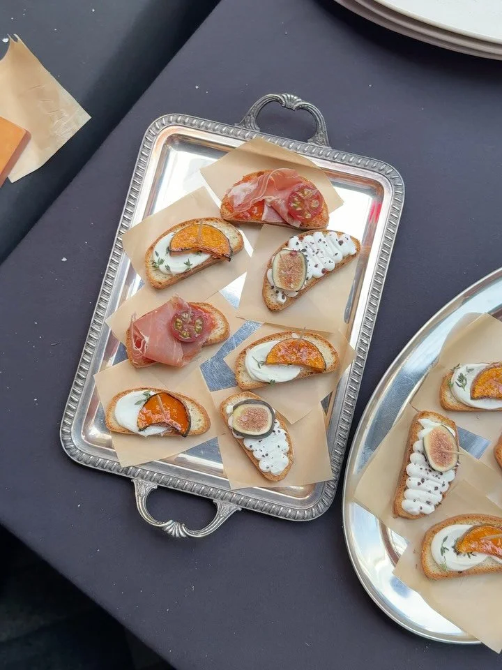 served up a dream aperitivo spread for @illy_us activation in @hudsonyards last night! 3 little cicchetti, aperitivo cones filled with chips, roasted Marcona almonds, and green olives/ piparra peppers, and ofc our savory caviar cannolis. Affogato coo