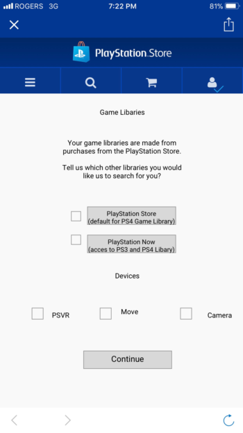 Wireframe - game library