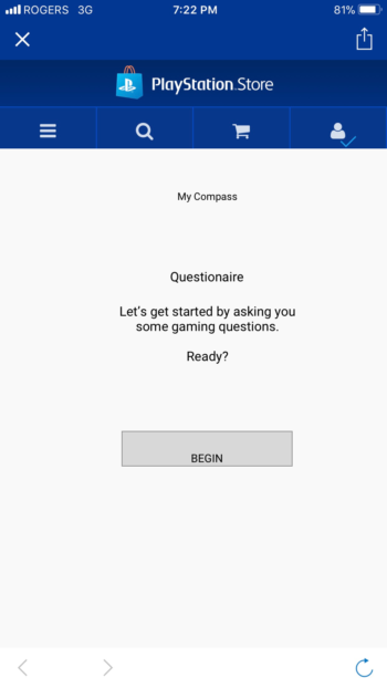 Wireframe - Questionnaire onboarding
