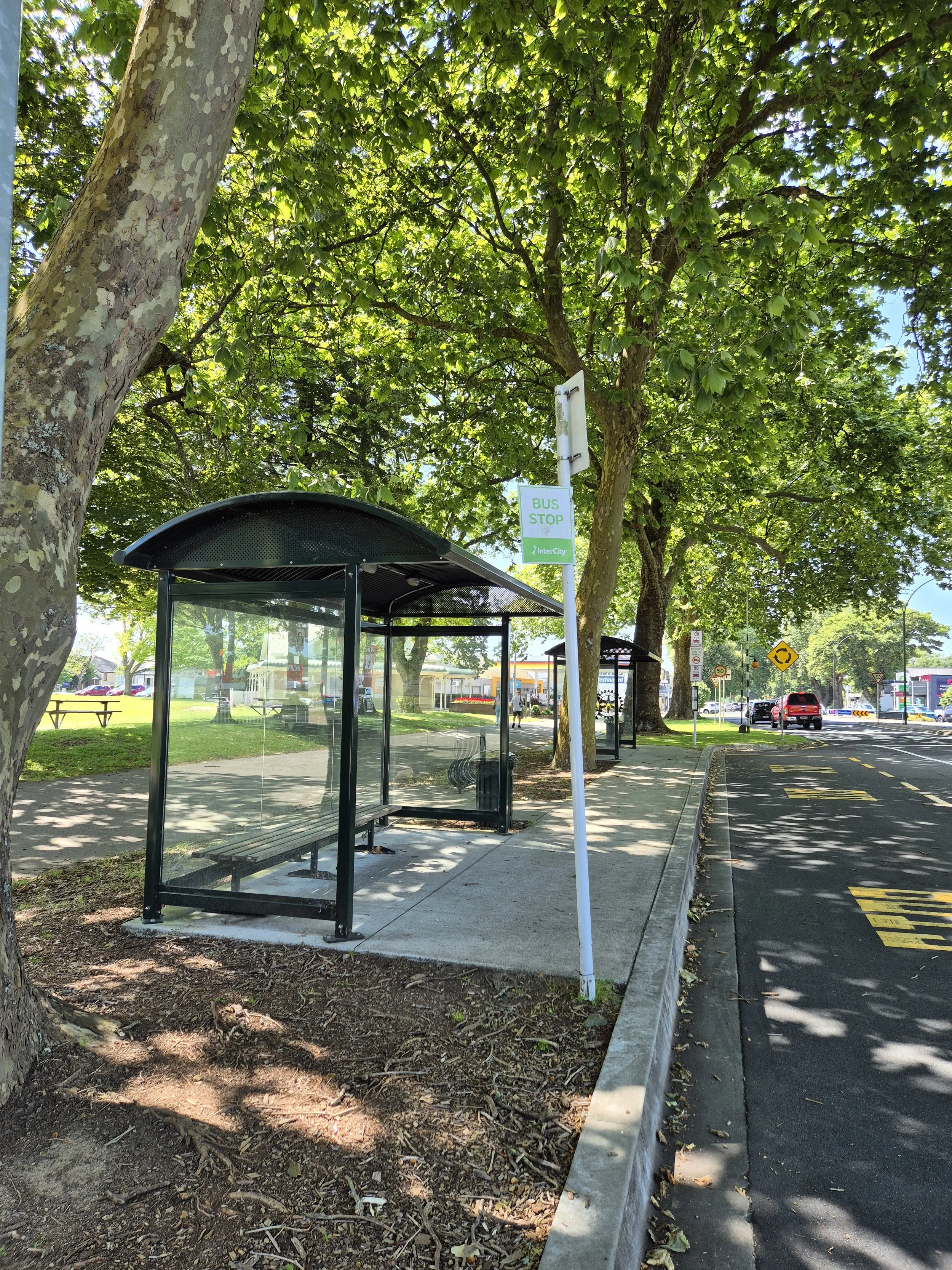 Intercity Bus Stop in Cambridge