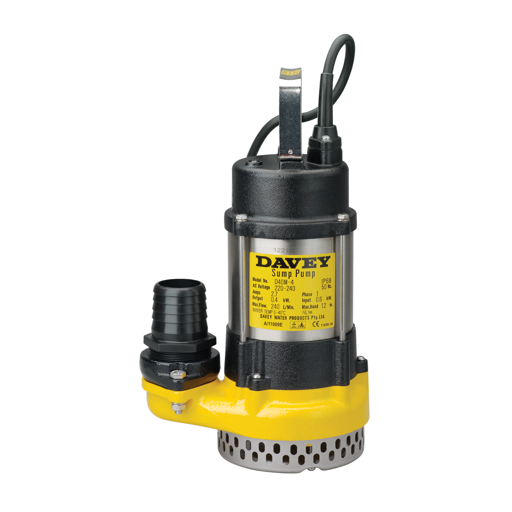 Davey Dewatering Sump Pump D40M