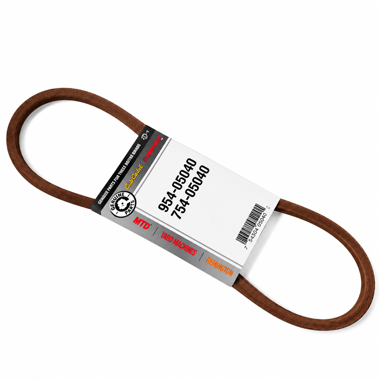 Brown Lawn Mower Belt with Genuine Parts Sleeve.png