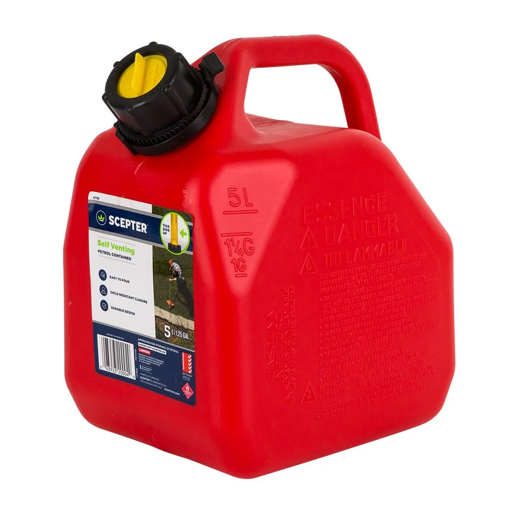 Scepter 5L Red Plastic Fuel Container FUE8063
