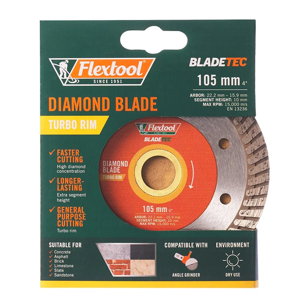1080x1080_Flextool Bladetec Diamond Blade Turbo Rim 105 Mm FT102324 UNIT Front Of Pack.jpg