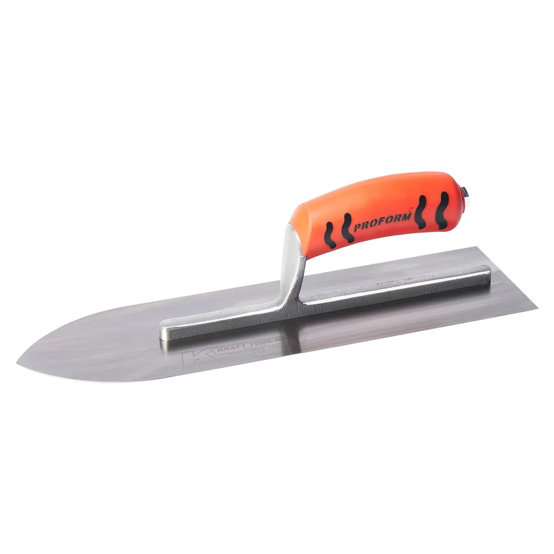 Kraft Tool Co Pointed Trowel Carbon Steel - ProForm Handle 14" x 4"