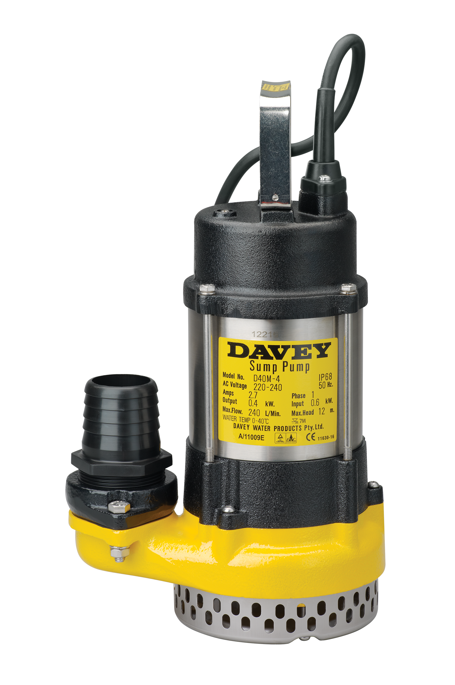 Davey Dewatering Sump Pump D40M