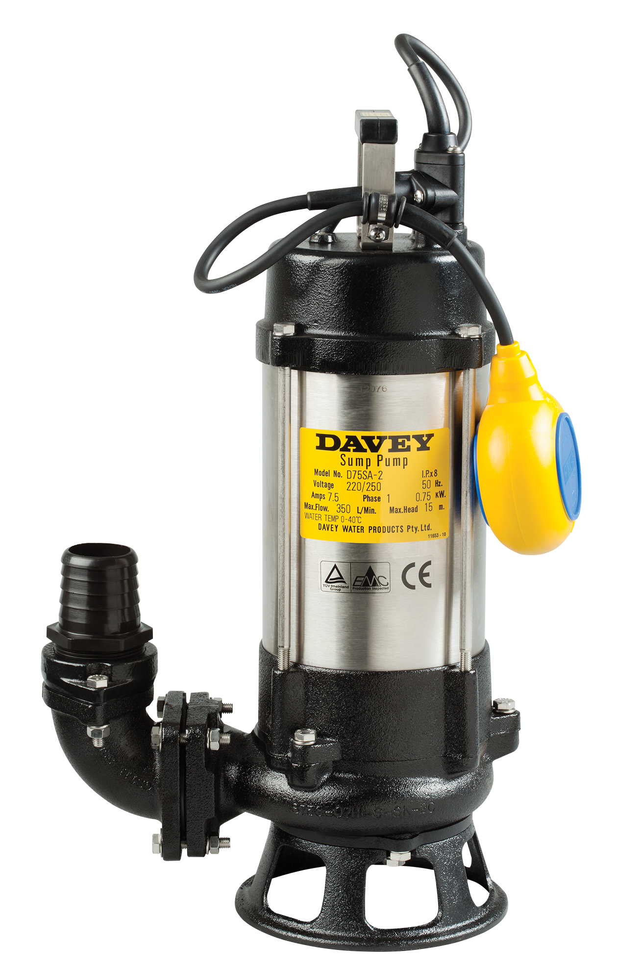 Davey Single Channel Sump Pump D75SA