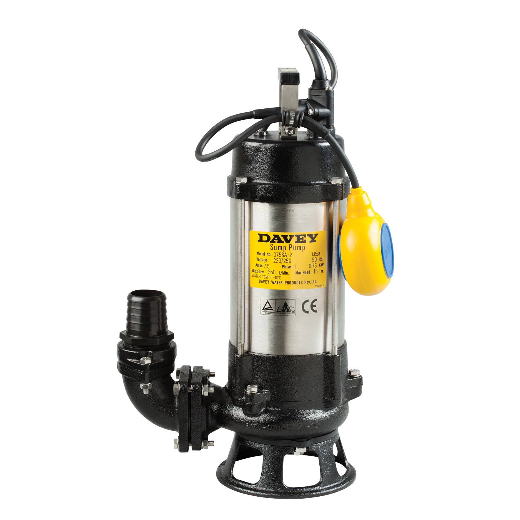 Davey Single Channel Sump Pump D75SA
