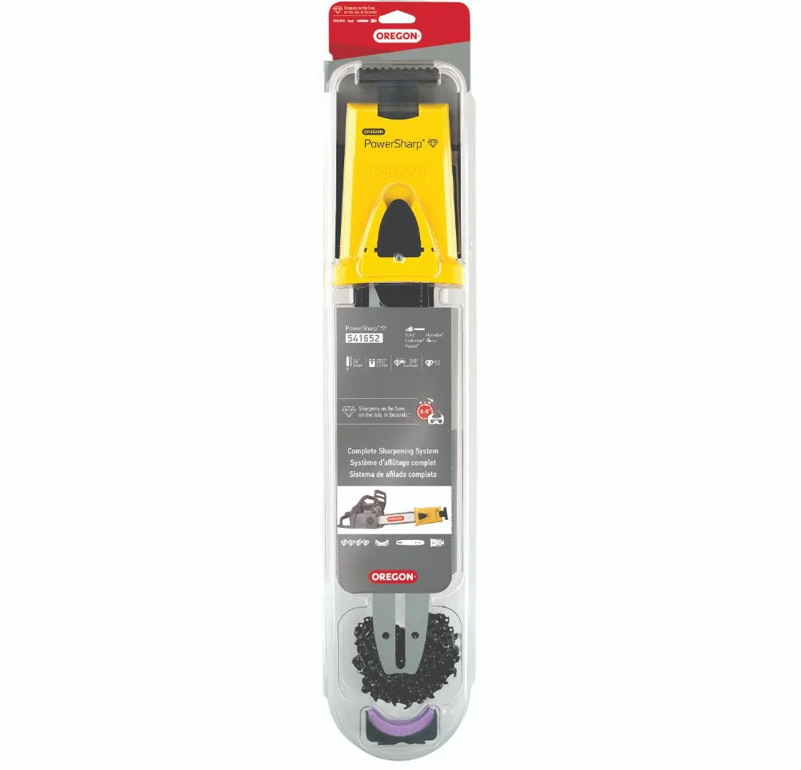 Oregon PowerSharp Starter Kit 14", Fits Echo, Husqvarna, Craftsman, PS52 Chain, guide bar and bar-mount sharpener (541652)