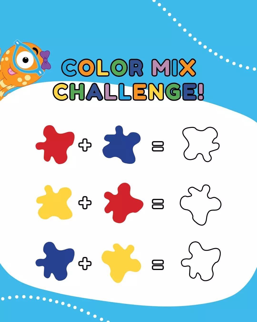 Mix and Match! 

You all know we love playing with colors - especially when it comes to our Color Changing dinos&nbsp;🦖 

Do you know what colors to mix to get purple? How about orange? 

Swipe to learn how&nbsp;👉
.
.
.
.
.
.
#toysUS #toymonsterint