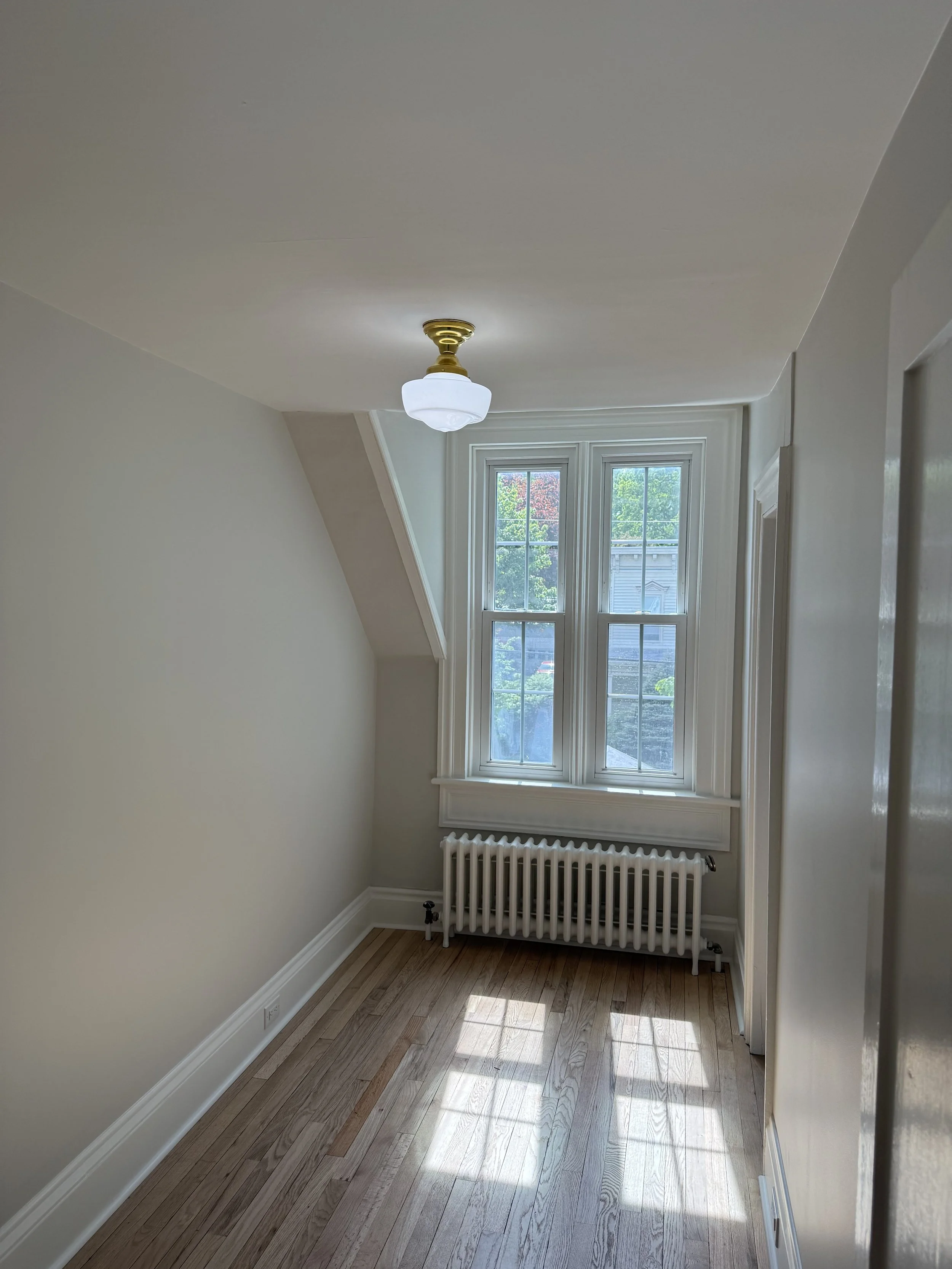 This renovation was part of a full home remodel completed on a historic home. This Gothic Revival was originally constructed in 1825 and the renovation included a bathroom remodel, kitchen remodel and full home renovation.