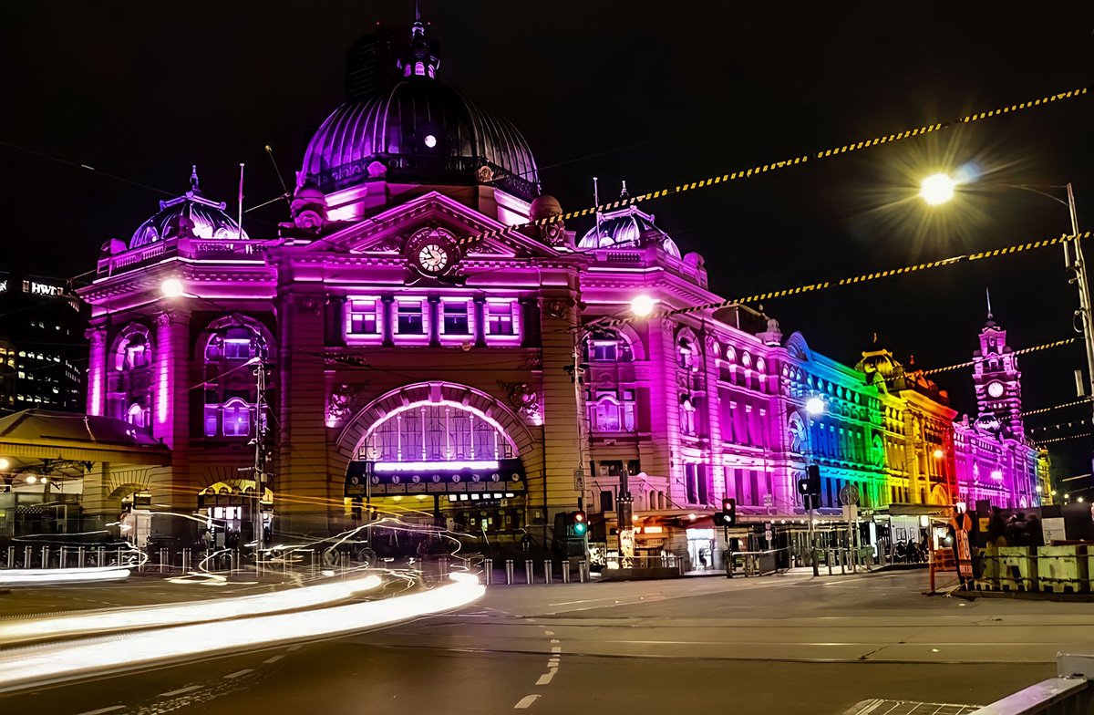 Night Flinders St station by Chrysanthi Pavlou from Santa Maria College VIC