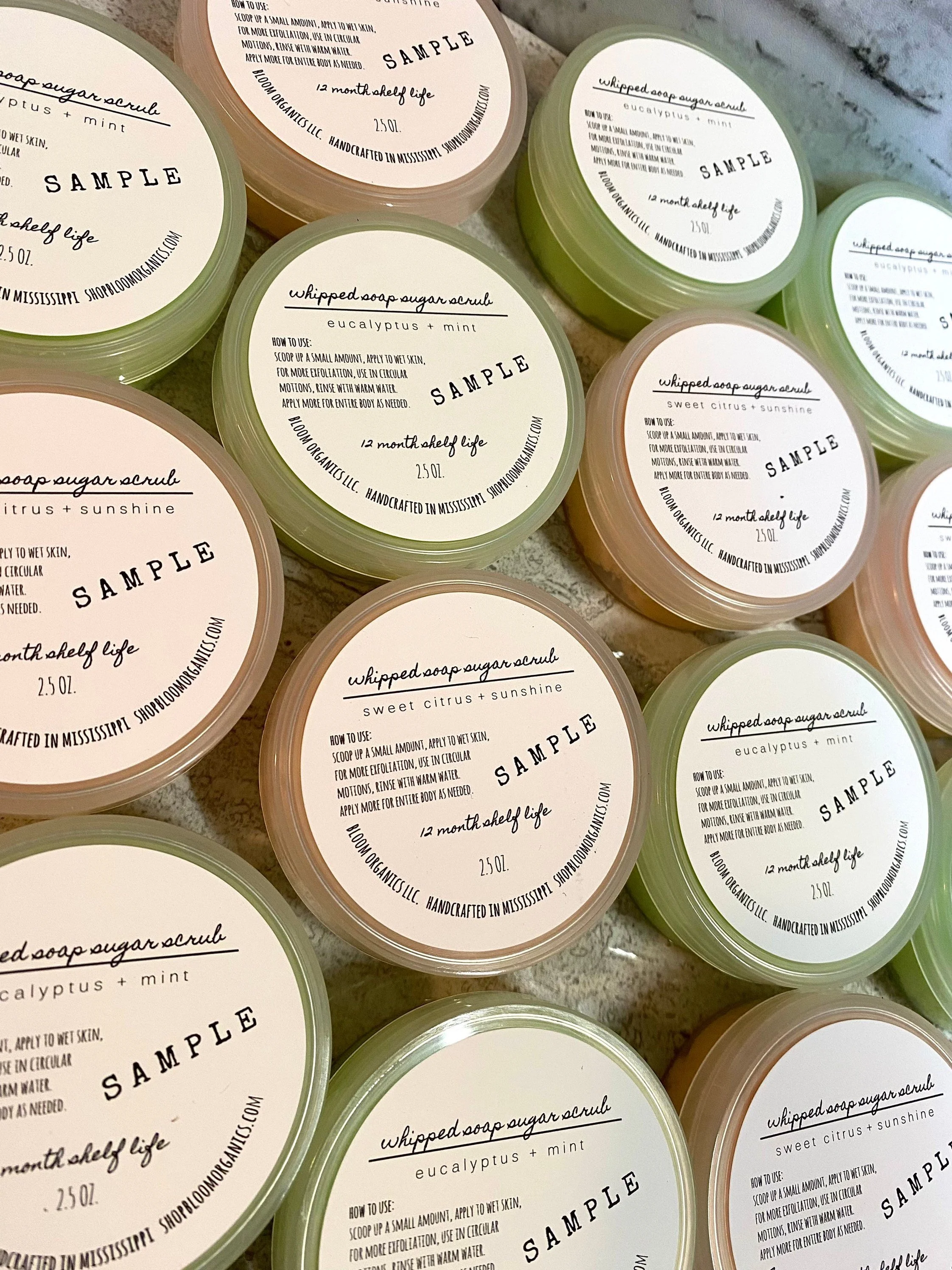 Whipped Soap Sugar Scrub Samples